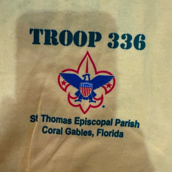 Gildan Troop 336 Coral Gables Graphic Tee Yellow Regular - Picture 8 of 9